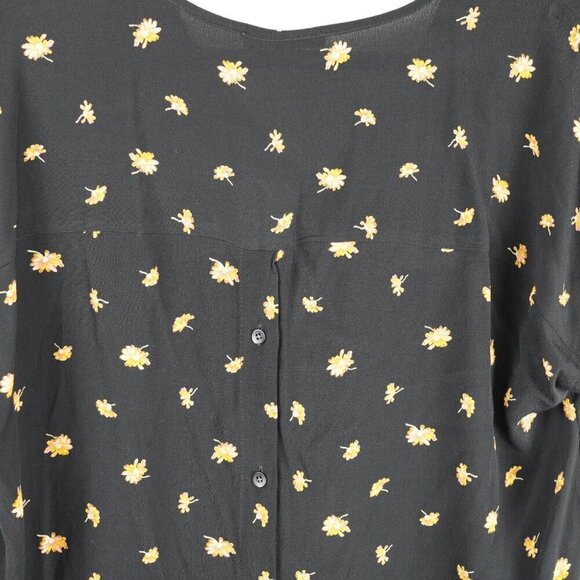 NWT Madewell Drapey V-Neck Button-Back Top in French Daisies Sz XS - Picture 11 of 15